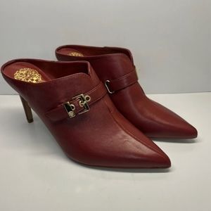 🎄 Vince Camuto Leather Maskelynn Pointed Mule Heels🎄
